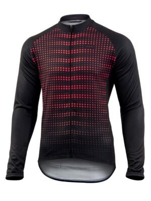 Universelles Fahrrad-Sweatshirt 230.16 Dot Signal Schwarz Rot