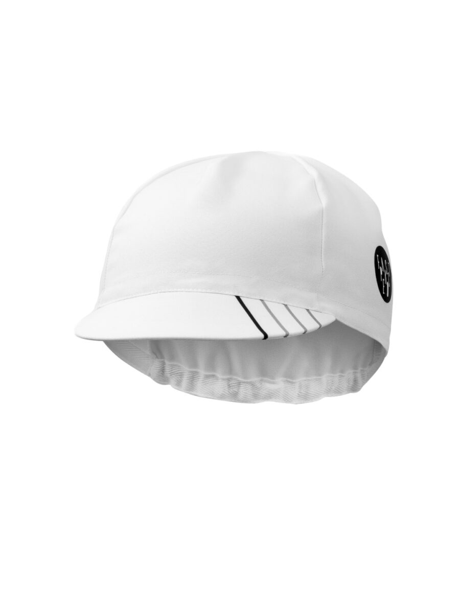 Czapka kolarska z daszkiem Classic White