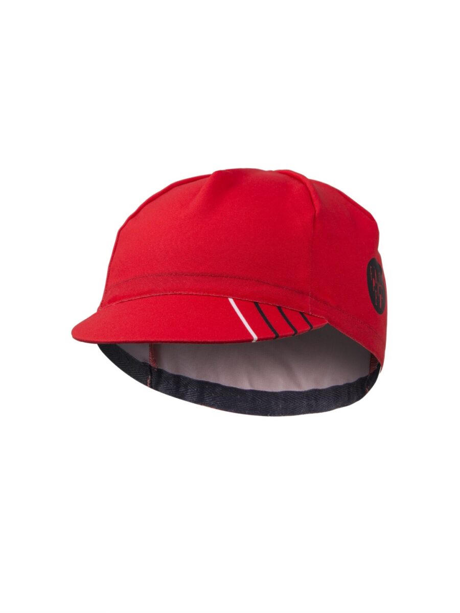 Czapka kolarska z daszkiem Classic Red