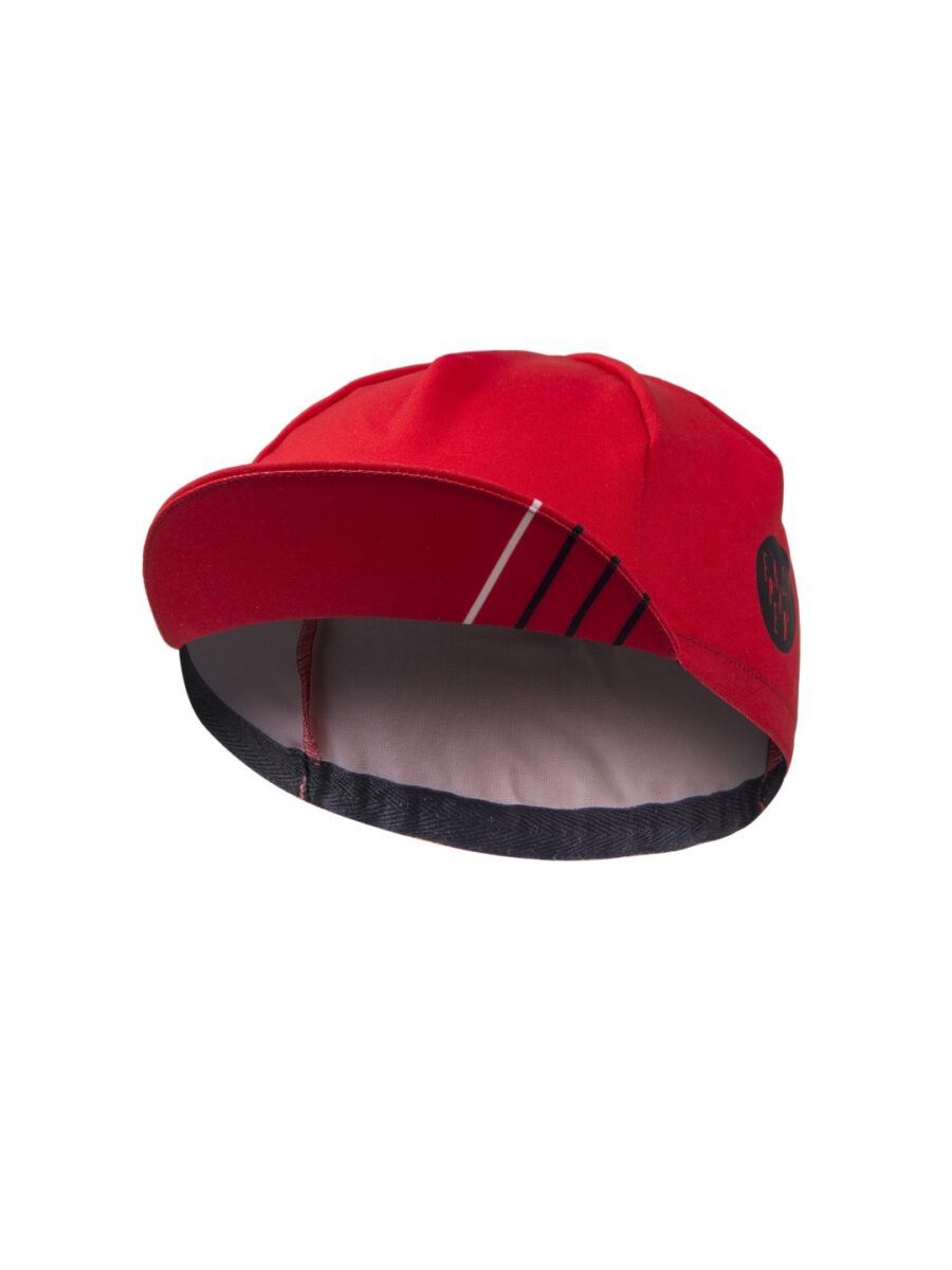 Czapka kolarska z daszkiem Classic Red