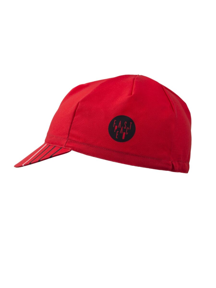 Czapka kolarska z daszkiem Classic Red