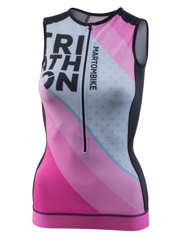 Singlet Triathlonowy bez rękawa - Pure Pink