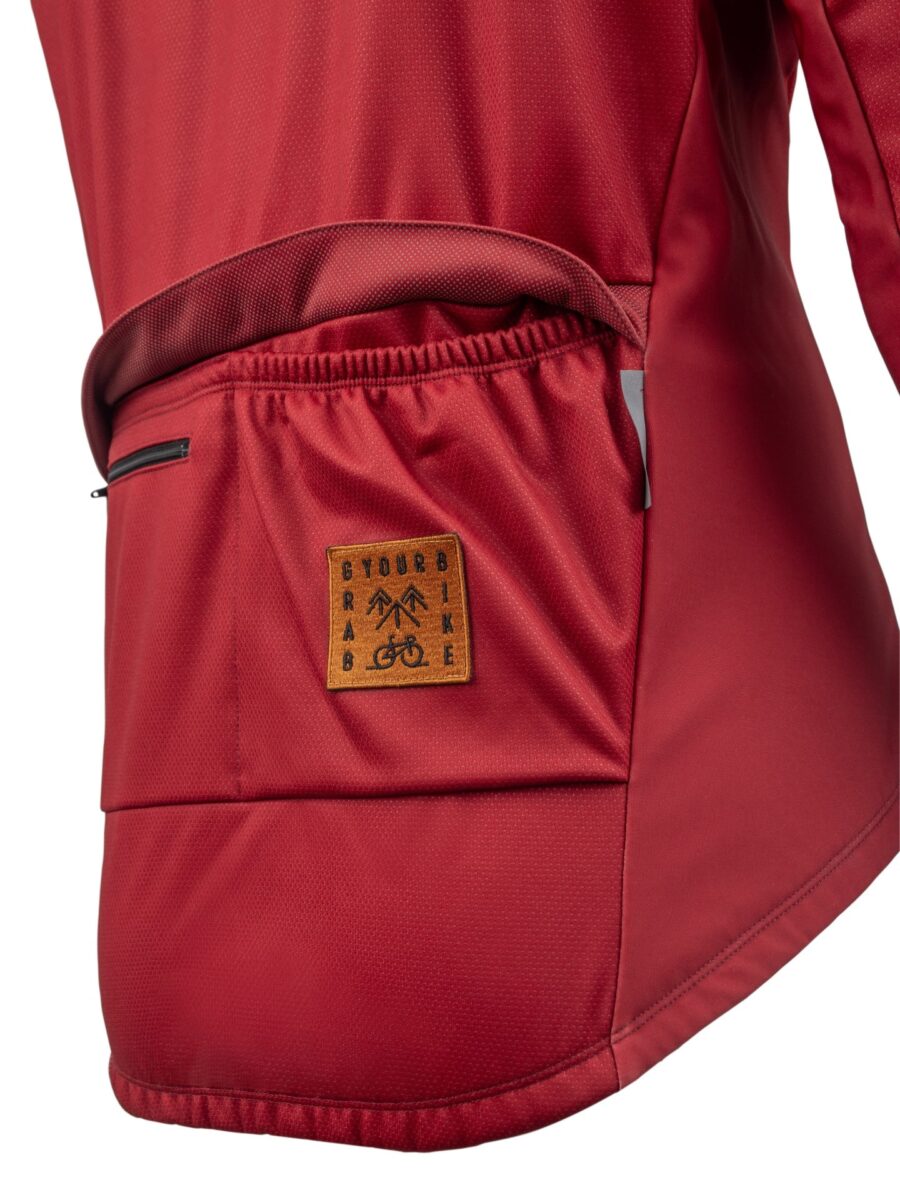 Kurtka kolarska zimowa 390 2.0 Brick Red