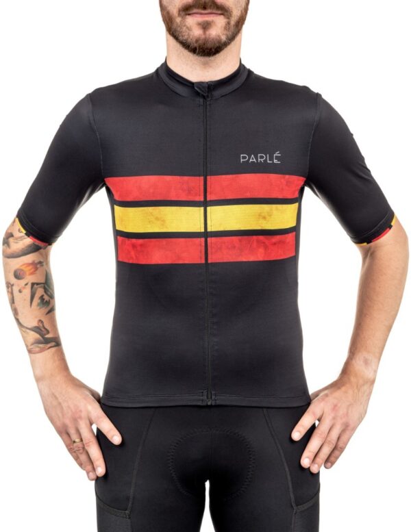 Camiseta negra española de la serie Gravel Attack