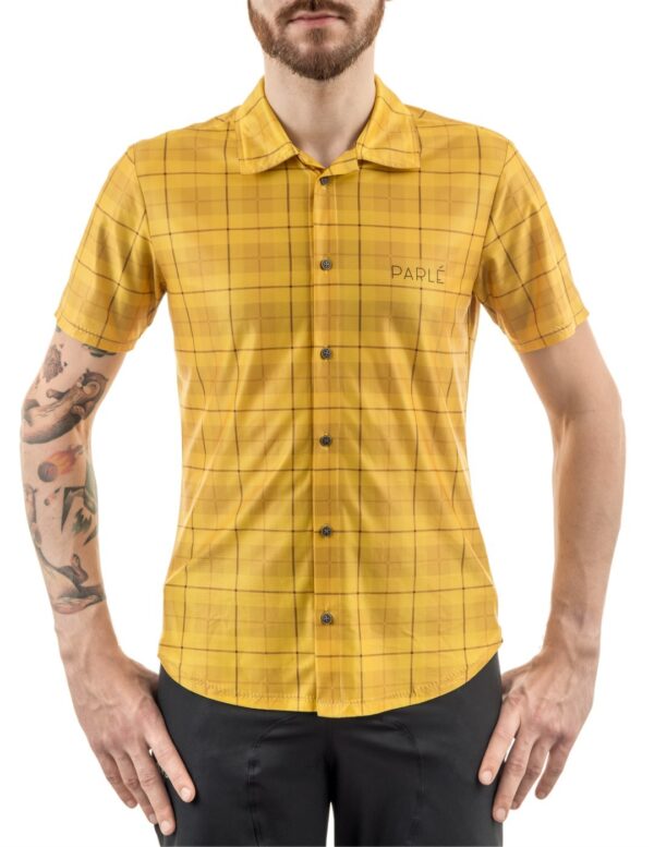 Chemise classique élégante citron avec poche