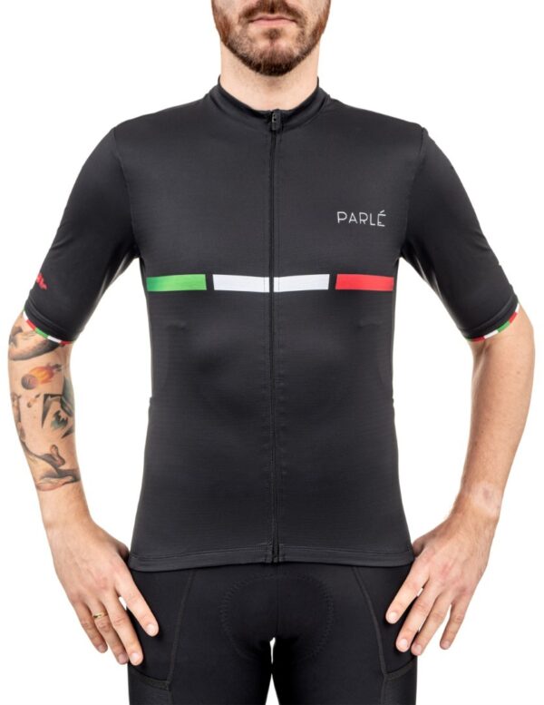 Camiseta negra italiana de la serie Gravel Attack