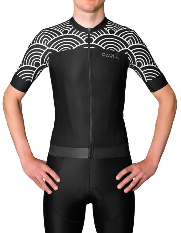 Jersey de olas japonesas negras