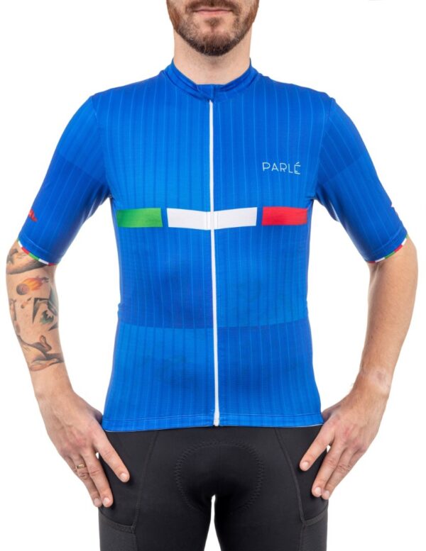 Camiseta azul italiana de la serie Gravel Attack