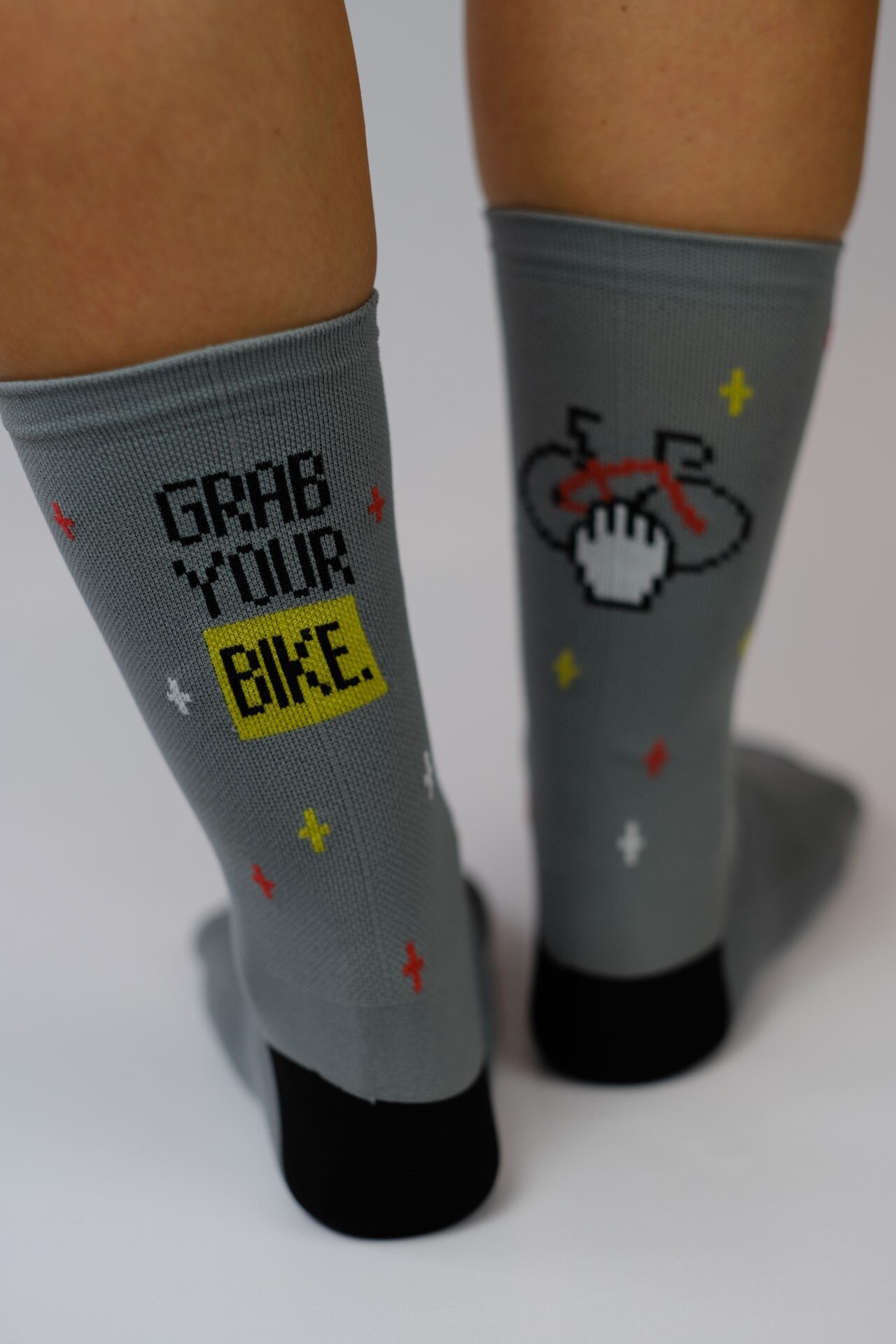 Велосипедні шкарпетки серії LC - Grab Your Bike GRAY