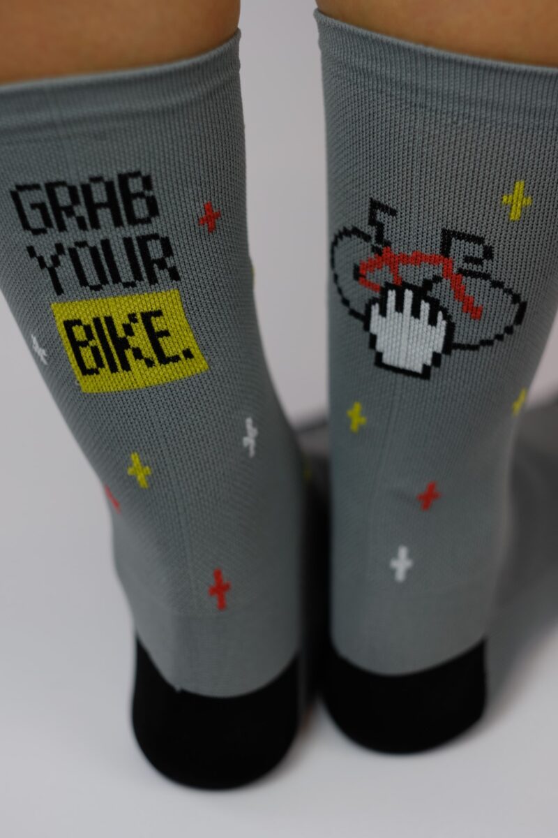 Skarpetki kolarskie z serii LC - Grab Your Bike GRAY