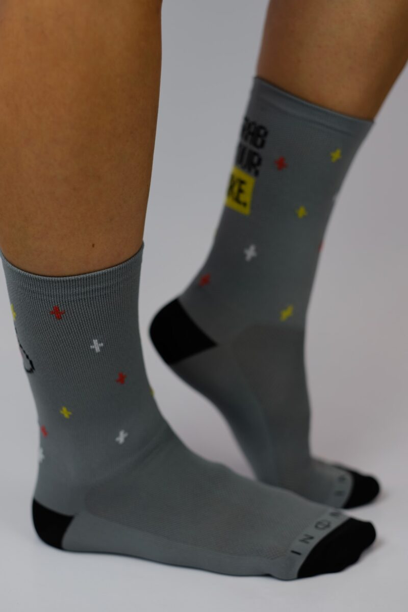 Skarpetki kolarskie z serii LC - Grab Your Bike GRAY