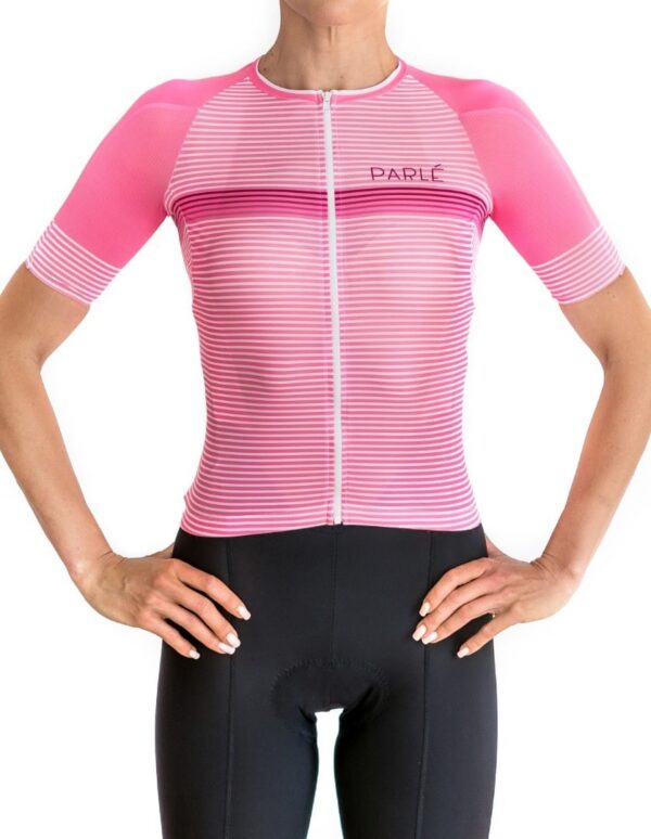 Maillot de cyclisme rose Soo