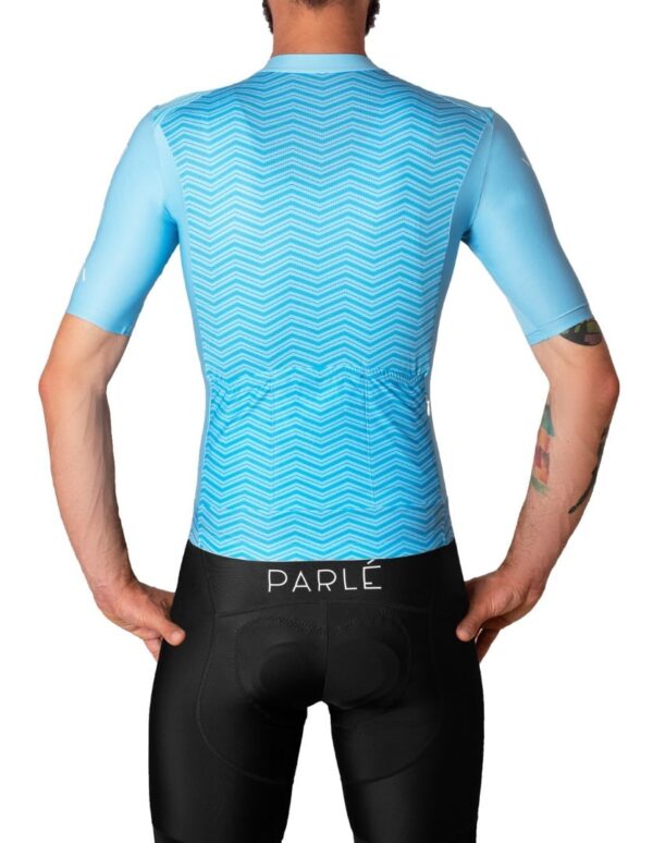 Maillot ciclista azul Chevron