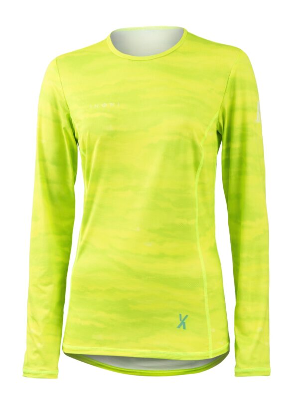 Koszulka biegowa damska z długim rękawem 1250.11 RAVRUN - Neon Dash