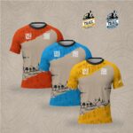 Pomerania koszulka biegowa reprezentacyjna Grafika 2026 - trzy warianty kolorystyczne