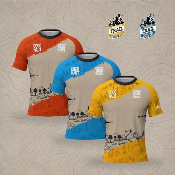 Pomerania koszulka biegowa reprezentacyjna Grafika 2026 - trzy warianty kolorystyczne