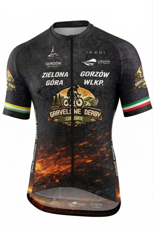 Koszulka kolarska o luźniejszym kroju Gravelowe Derby Lubuskie