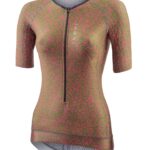 Damski singlet triathlonowy z rękawkiem AERO Concept - Blush Moss