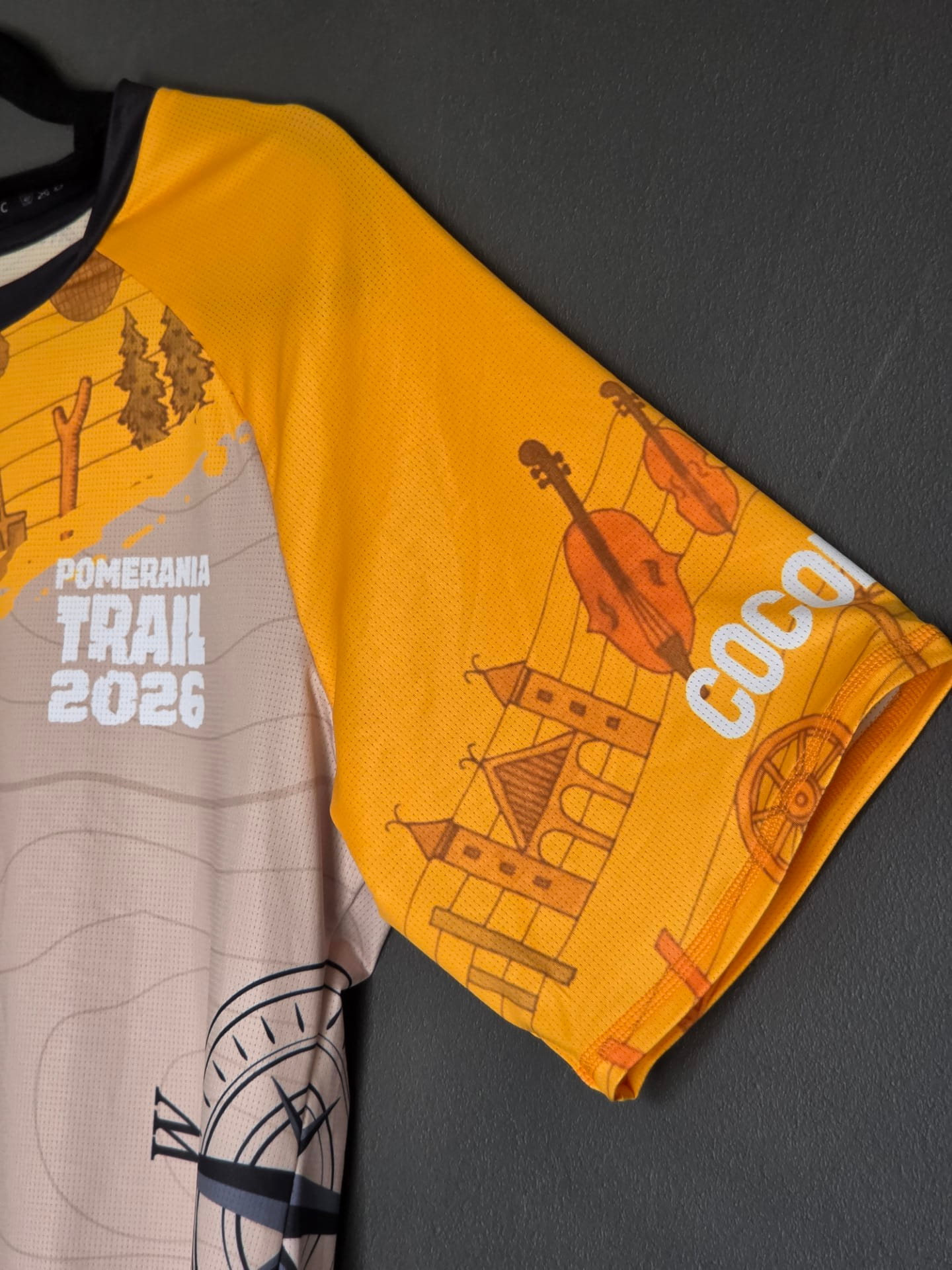 Koszulka MTB Pomerania - kolor żółty - zdjęcie 2